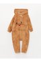 Hooded Long Sleeve Plush Baby Boy Jumpsuit (0-12 Months with Booties, 12 Months+ Without Booties)