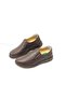 KAFKASLAR GENUINE LEATHER ORTHOPEDIC MEN'S CLASSIC ELASTIC FATHER'S SHOES - 4