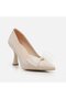 Women's Beige Stiletto - Pedestrian Model - 2