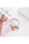Women's Orange Rabbit Charm Steel Bracelet
