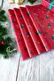 Christmas Pine Deer Patterned Pelur Paper, Red New Year Gift Package, Pelur Paper, New Year Packages - 4