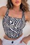 wft1802 Square Neck Zebra Sandy Blouse - 5
