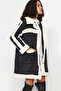 Black Plush Detailed Puffer Jacket TWOAW24MO00361 - 3