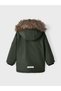 Khaki Fur Hat Boys' Parka Coat - 3