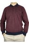Men's Burgundy Winter Thick Long Sleeve Thessaloniki Sweater with Pockets