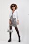 Gray Sequined Lined Mini Skirt