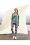 Women's Multicolored Text Printed Checkered Long Sleeve T-shirt Pajama Set 4193