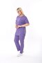 Women's Short Sleeve, Elastic Waist, Slit, Comfortable, Double Camisole Suit - 2