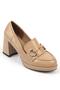 Blunt Toe Metal Buckle Medium Heeled Women's Loafer Shoes - 3