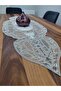 Runner, Tablecloth, Lace Embroidered in Brown Tones 140x47 - 3