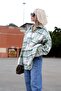 Water Green Oversize Women's Lumberjack Shirt Mg1589 - 5