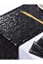 Black Sequin Sequined Table Runner (40x140) - 3