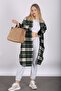 Mad Girls Green Long Plaid Shirt Jacket Mg1234 - 3