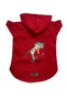 Hooded Fleece Sweatshirt Dog and Cat Outfit & Dress - Red IR005 - Size L