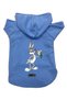 Hooded Fleece Sweatshirt Dog and Cat Outfit & Dress - Blue New Bugs Bunny