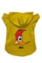 Hooded Fleece Sweatshirt Dog and Cat Outfit & Gown - Yellow Pica Pau - Size XL