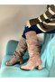 حذاء Pusı Mink الفاخر من جلد الغزال تحت الركبة - 3