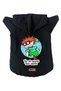 Hooded Fleece Sweatshirt Dog and Cat Outfit & Gown - Black Rugrats Carlitos - Size XL