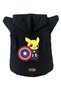 Hooded Fleece Sweatshirt Dog and Cat Outfit & Gown - Black New Pikachu 2 - Size XL