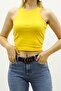 Mad Girls Yellow Crop Top MG361 - 4