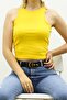 Mad Girls Yellow Crop Top MG361 - 2