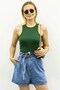 Mad Girls Green Crop Top Mg361