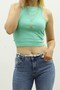 Mad Girls Mint Green Crop Top MG361 - 4