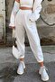 Mad Girls White Elastic Leg Oversize Women's Tracksuit Mg324