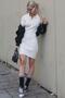 White Polo Collar Mini Women's Dress Mg1736 - 4