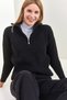 Zip-up Neck Turtleneck Long Sleeve Comfortable Fit Style thick Thessaloniki Knit Winter Knitwear Sweater - 4
