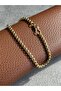 Gold Color Box Chain Men's Steel Bracelet - 2