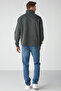 Matts Men's Fleece Half Zipper Thick Textured Oversize Fit Sweatshirt - 5
