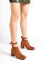 2516 Tan Suede Short Ankle Boots - 2