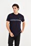Crew Neck Stripe Detailed Basic T-Shirt - 3