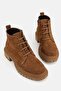 WOMEN'S Tan Suede GENUINE NATURAL LEATHER LACE-UP BOOTS & BOOTIES - 2