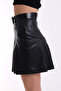 LEATHER SKIRT PLEATED / ARTIFICIAL LEATHER SKIRT PLEATED - 6