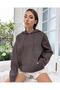 Women's Brown Love Yourself Printed Hooded Sweatshirt - 3