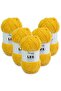 Lux Velvet 5-Piece Yellow Hand Knitting Yarn