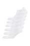 Set of 6 White Cotton Blended Men's Socks RUNNING