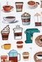 Set de autocolante cu tematică cafea - 2