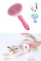 Pet Brush with Automatic Cleaning Button Cat Dog Hair Collector Comb Pink - 3