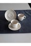 TULU PORCELAIN 4 PIECES TWO PERSON COFFEE CUP SET ECRU