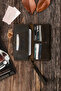 Hand Strap Bag Leather Wallet with Phone, Card, Cash and Coin Compartment - 5
