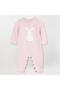 Baby Girl/Boy Winter Knitwear, Soft Knit, Rabbit Jumpsuit with Pompom Pudra - 2