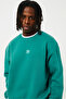 Eazy Basic Oversize Unisex Coral Green Crew Neck Thick Sweatshirt