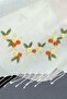Yellow-orange Rose Handcrafted Cotton Decorative Buffet and Table Cloth 50x185 Cm - 4