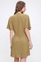 Women's Khaki Waist Gathered V-Neck Woven Dress ALC-X6252 - 5