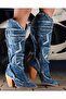 حذاء نسائي بكعب جوردان من الدنيم - 2