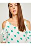 Women's Green Blouse 8YAK68735PW - 2