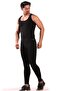 Men's Plus Size Fat Burning Slimming Sauna Thermal Suit Sling Athlete and Leggings Set